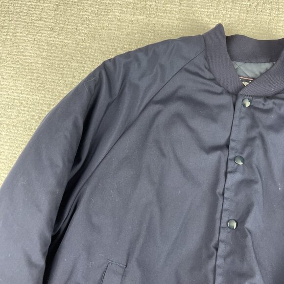 VINTAGE King Louie USA Bomber Jacket Men XL Navy Laborers Indianapolis Local 120 - Picture 12 of 16